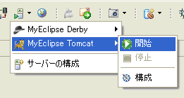 画面10　Tomcat起動メニュー