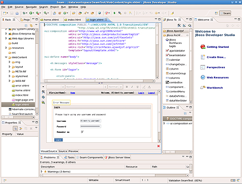 図2　「JBoss Developer Studio」の使用例