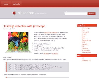 3d image reflection with javascriptのページ