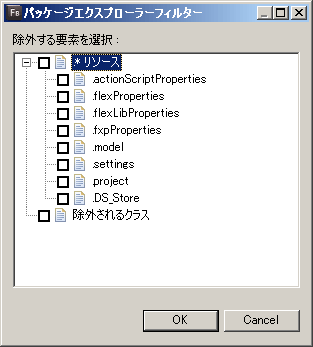 図15　［パッケージエクスプローラーフィルター］