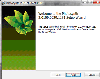 図6　Photosynthのインストーラーが起動したところ