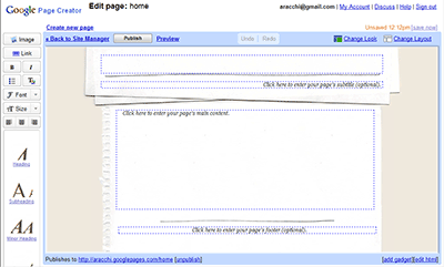 画面10　Google Page Creatorの使用例