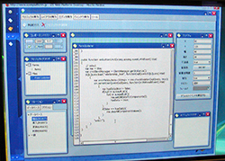 iZE Web Platformのエディタに表示されたソースコード