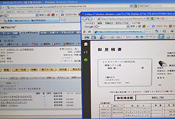 NetSuiteの使用例（左）と抽出されたデータを基に生成されたSVFの帳票（右）