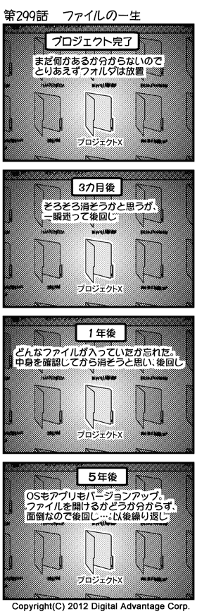 がんばれ！ アドミンくん　第299話　ファイルの一生